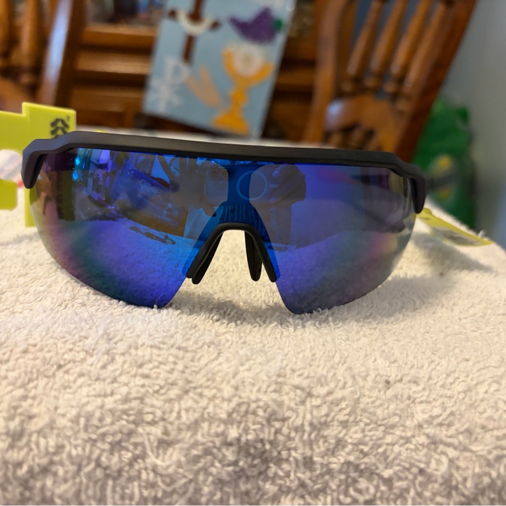 Sport Shield Sunglasses with Blue Mirrored Lens NWT by All in Motion